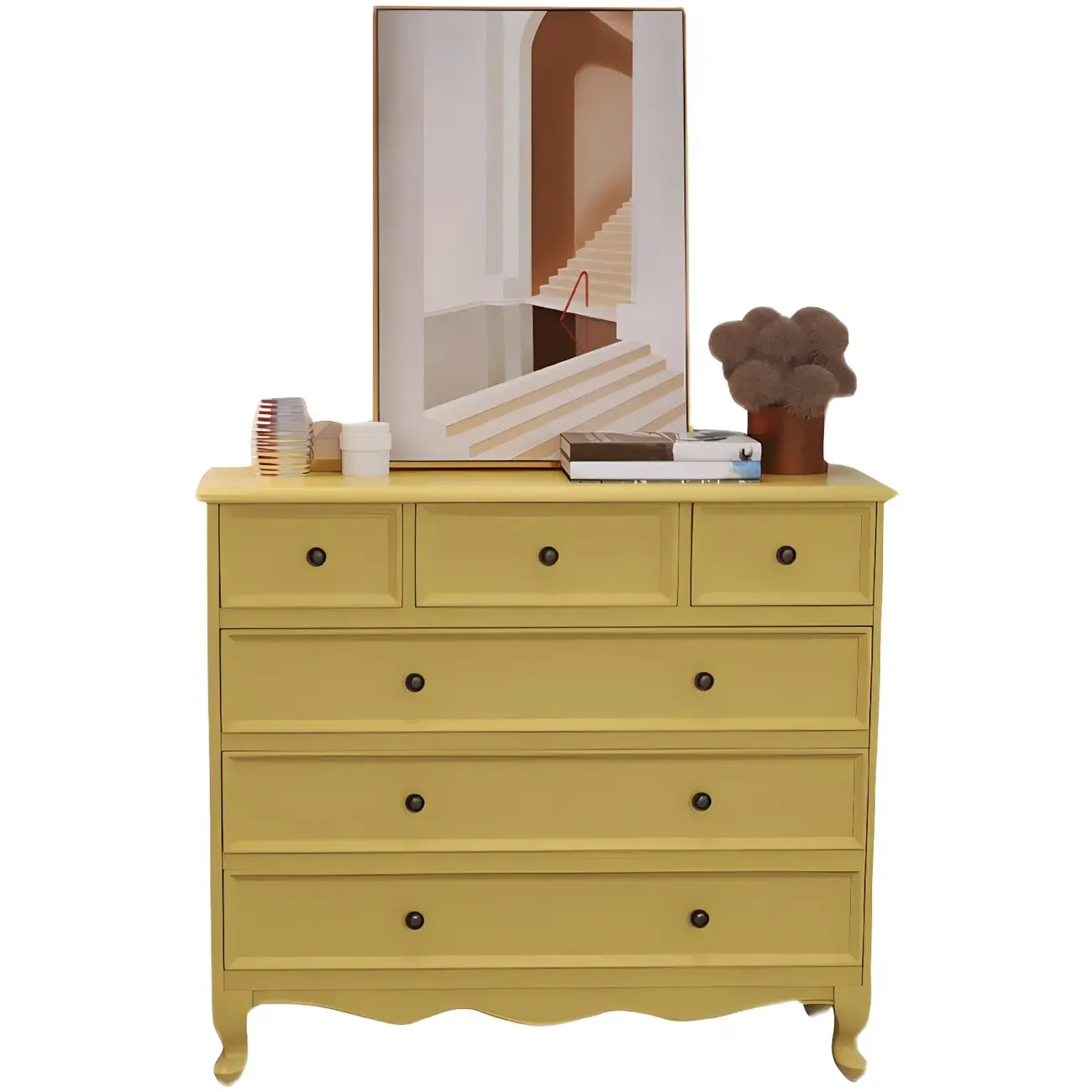 Traditional Yellow Wooden Dressers & Chests with Drawer