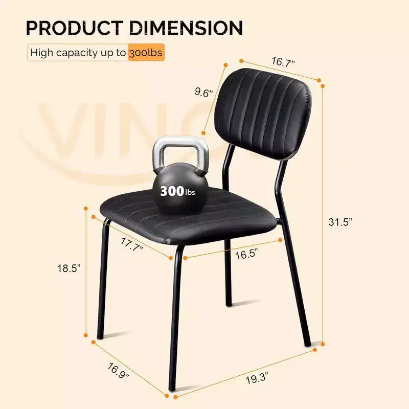 Karl Home Upholstered Stackable Chair (Set Of 2)