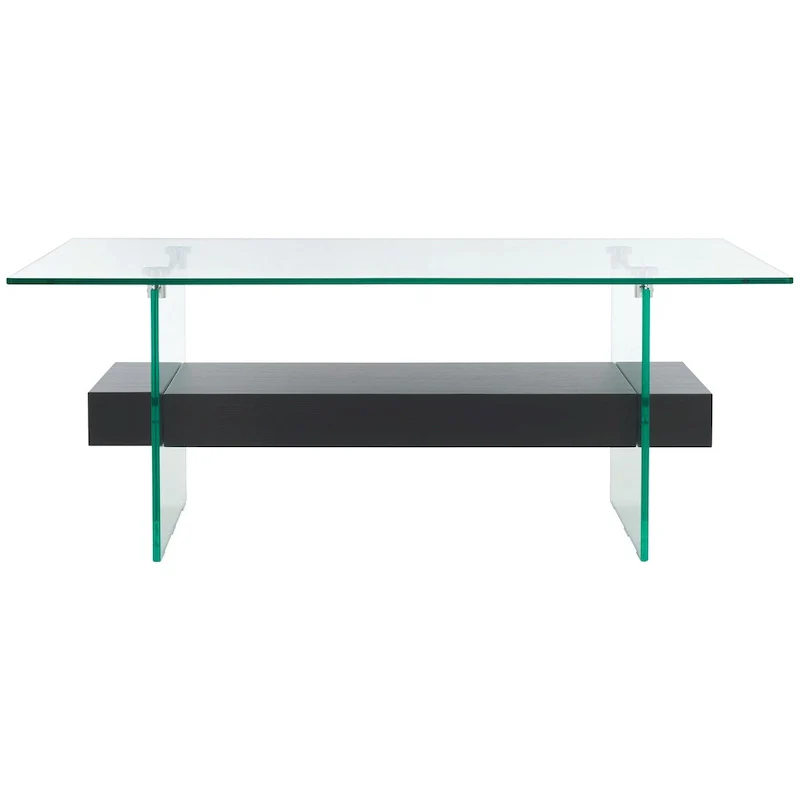 SAFAVIEH Gennie Modern Glass Coffee Table - 43.3  x 23.6  x 16.5  - 43Wx24Dx17H