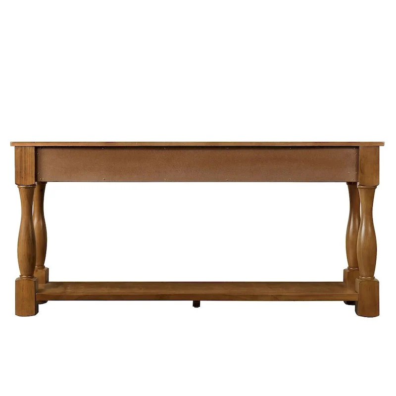 Solid Wood Console Table - Antique White/Blue/Navy/Espresso/Brown, Mid-Century Style, Multi-User