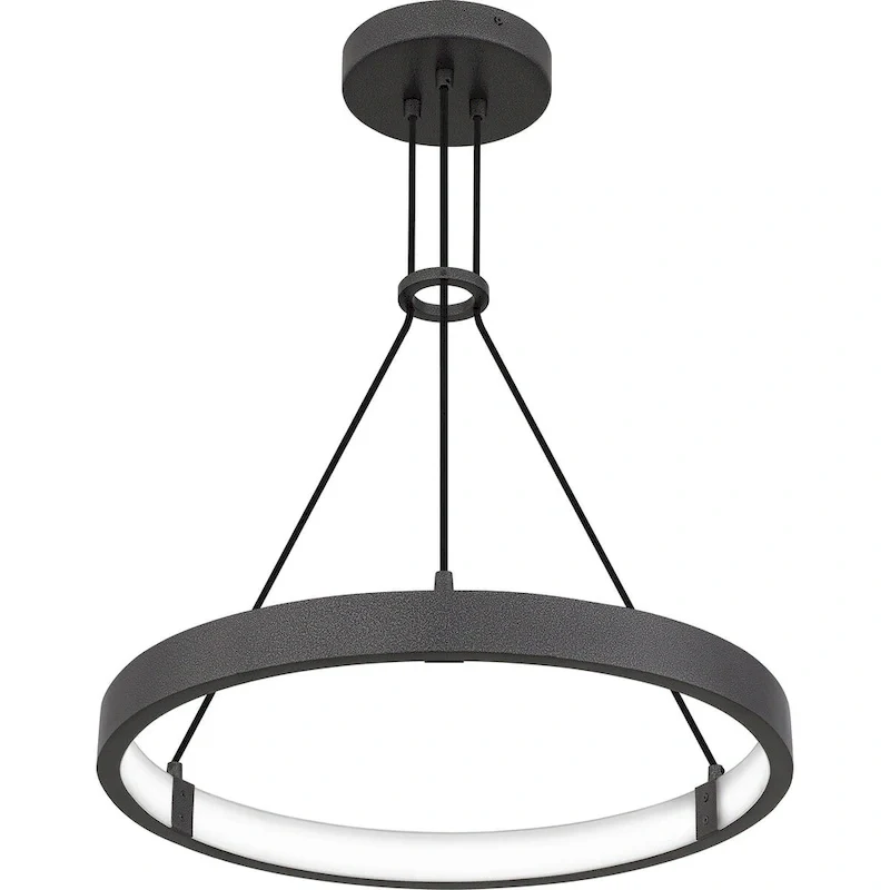 Drury Integrated LED Pewter Cast Iron Pendant Light