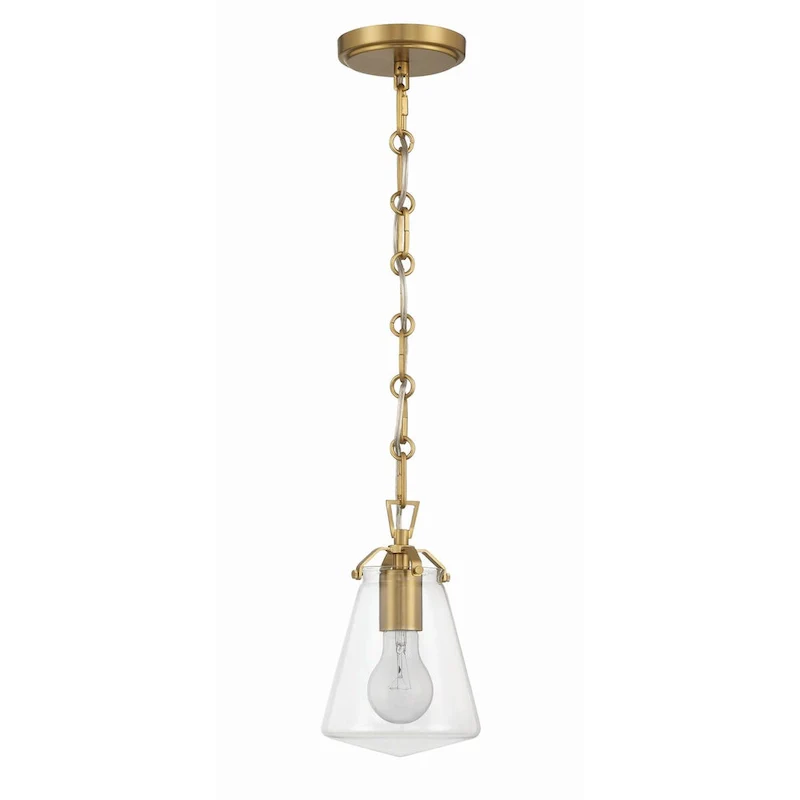 Voss 1 Light Luxe Gold Mini Pendant - 5.75 W x 9 H x 5.75 D