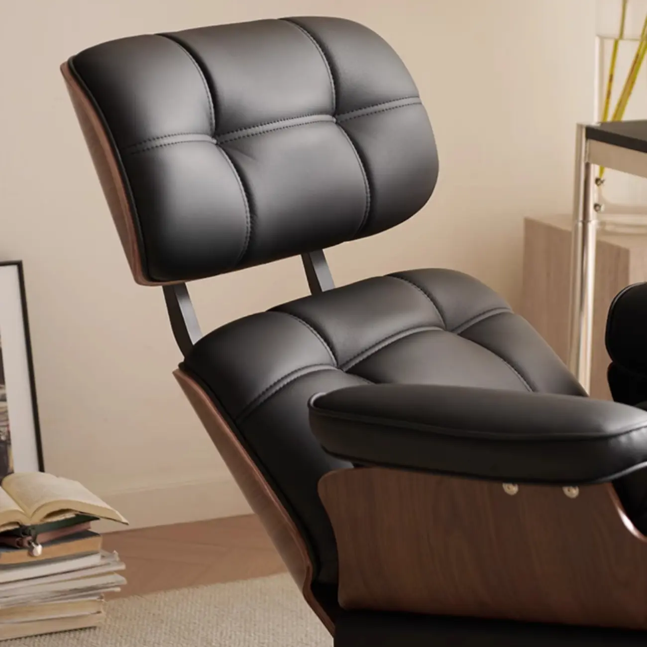 Tufted Brown Leather Recliner Massage Swivel Ergonomic Chair