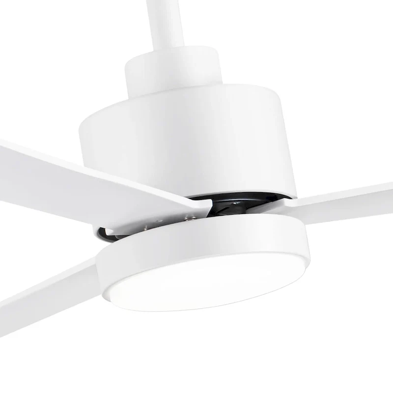 52 Inch Gold/Black/White 3-Blade LED Ceiling Fan with Light and Remote