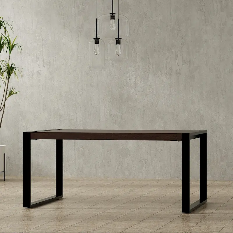 66 x 40 Inch Rectangle Modern Industrial Dining Table