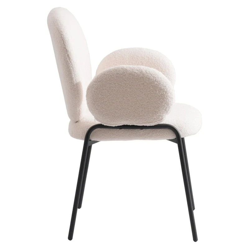 Soft-Cushioned Wrought Iron Dining Chair