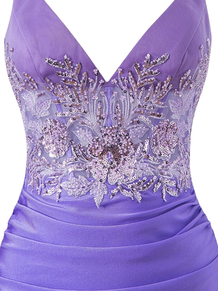 Sheath Short V Neck Jersey Homecoming Dress