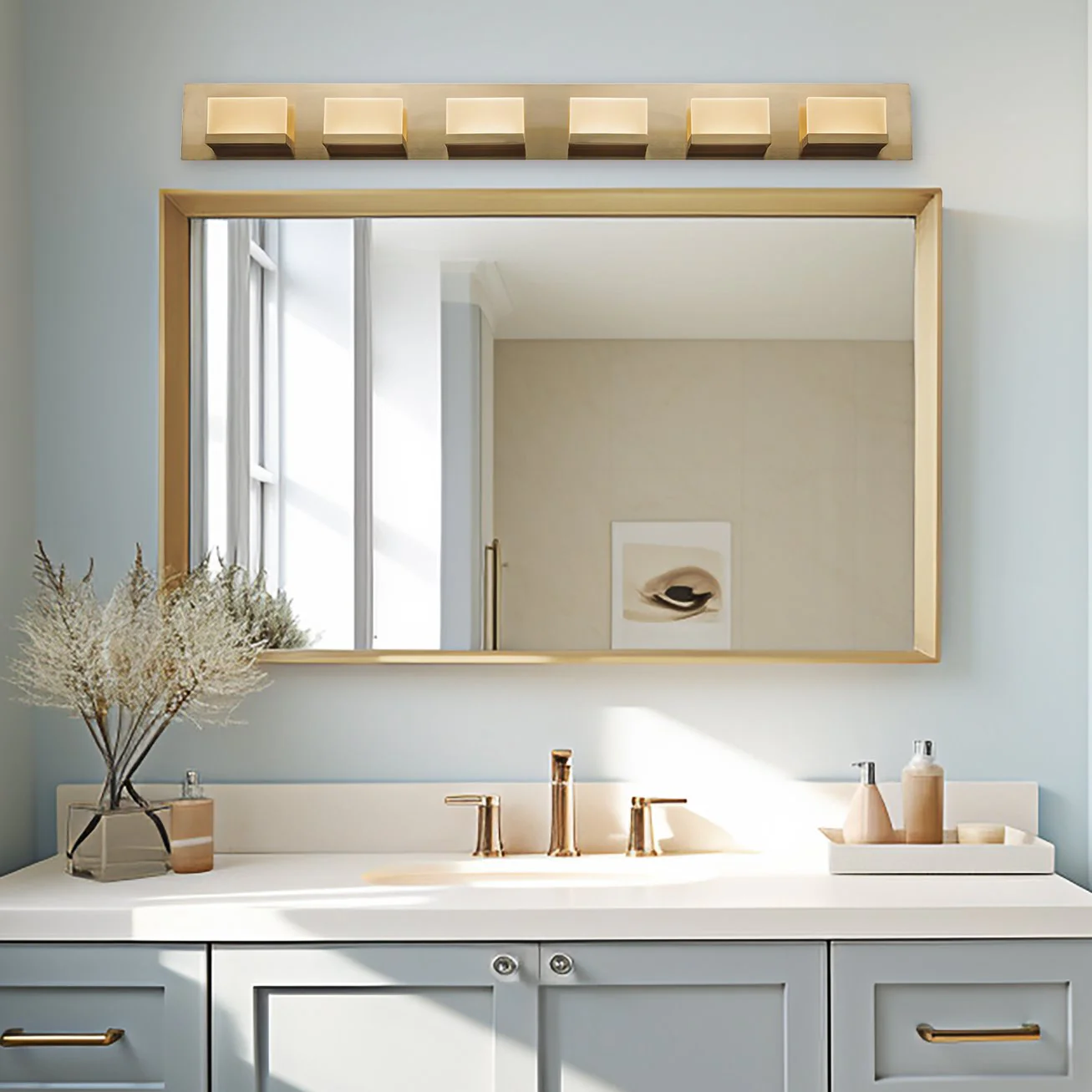 Everett 48 Modern 6-Light 60W Integrated LED (360W eq.) Bathroom / Vanity Light