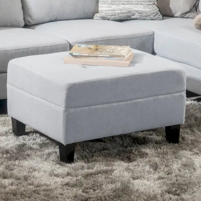 Tufted Fabric Ottoman
