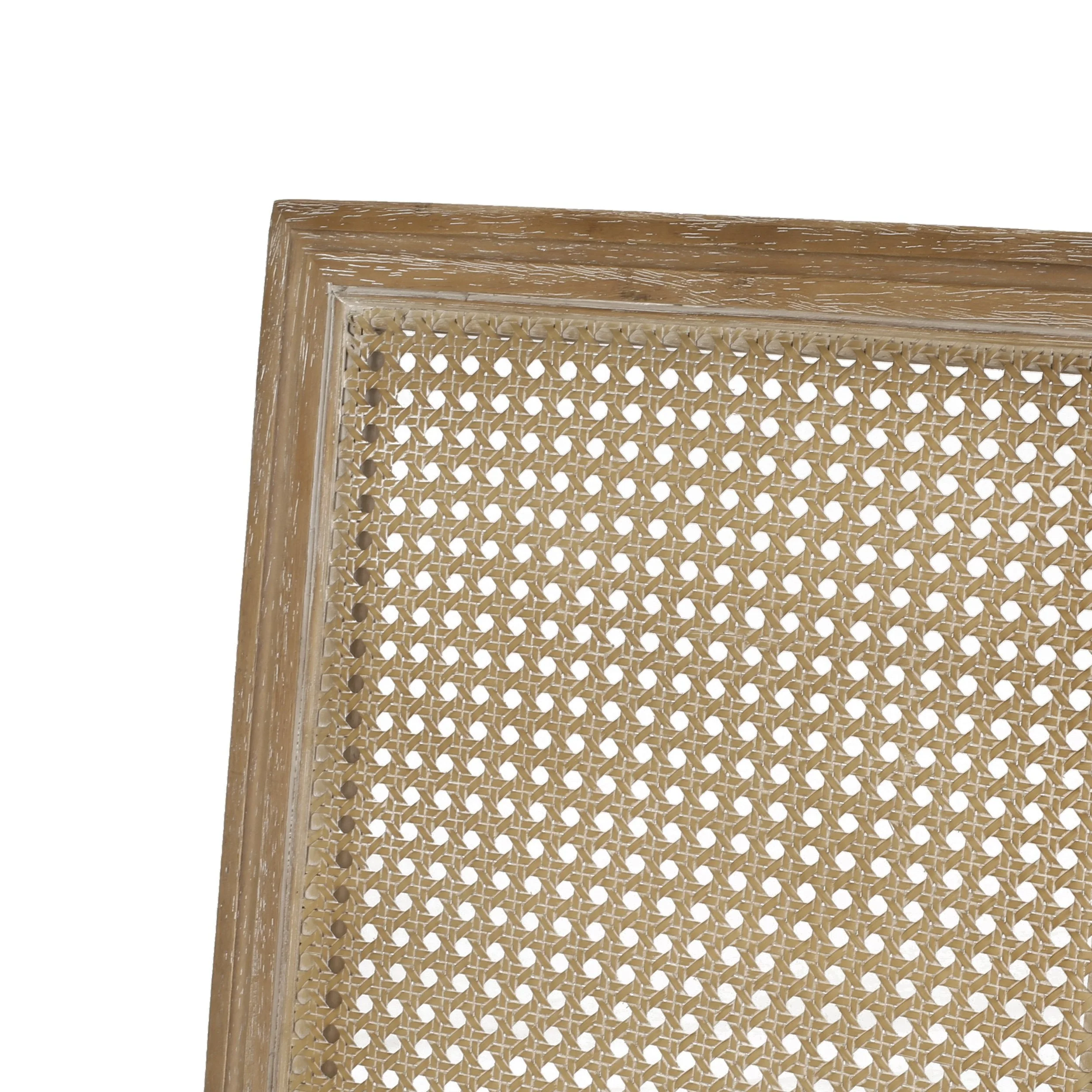 French Country Wood and Cane Upholstered Dining Chair (Set of 6) - NH794513