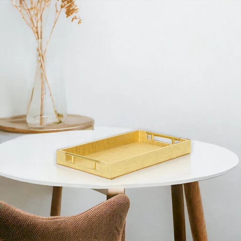 Lusan Faux Shagreen Tray with Handles