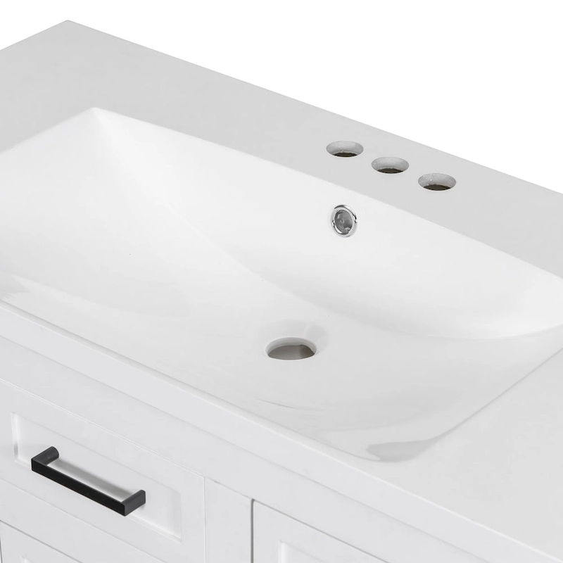 Bathroom Vanity Cabinet with Resin Integrated Sink