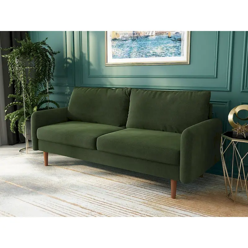 70Velvet Square Arm Sofa