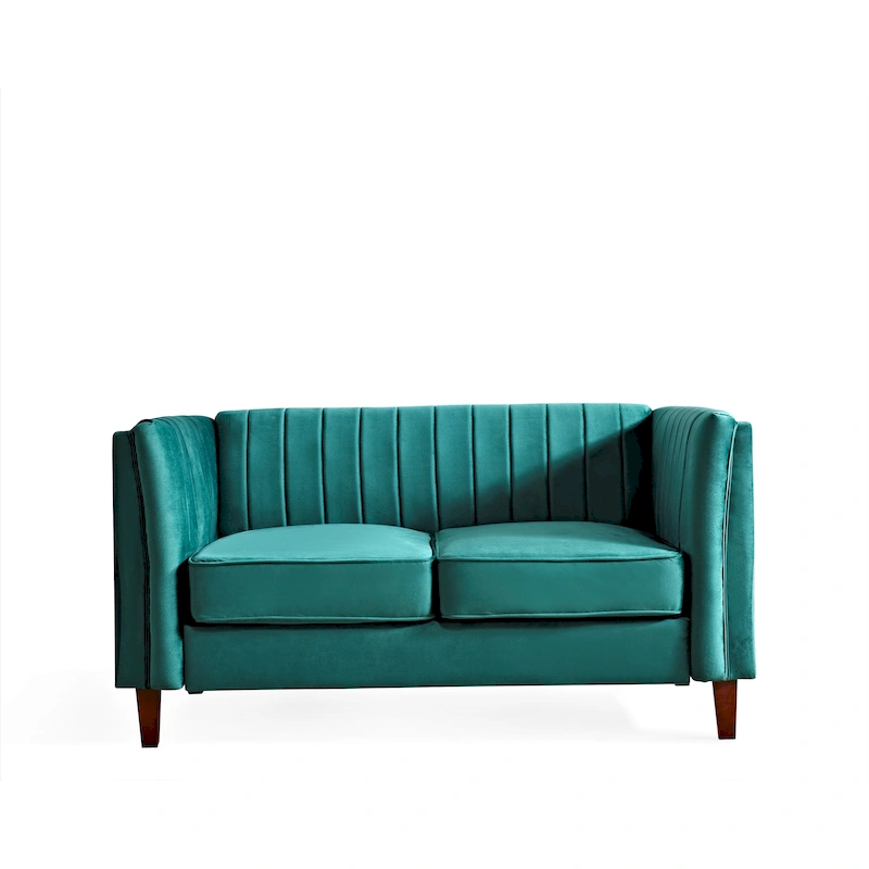 Line Tufted Square Design Loveseat