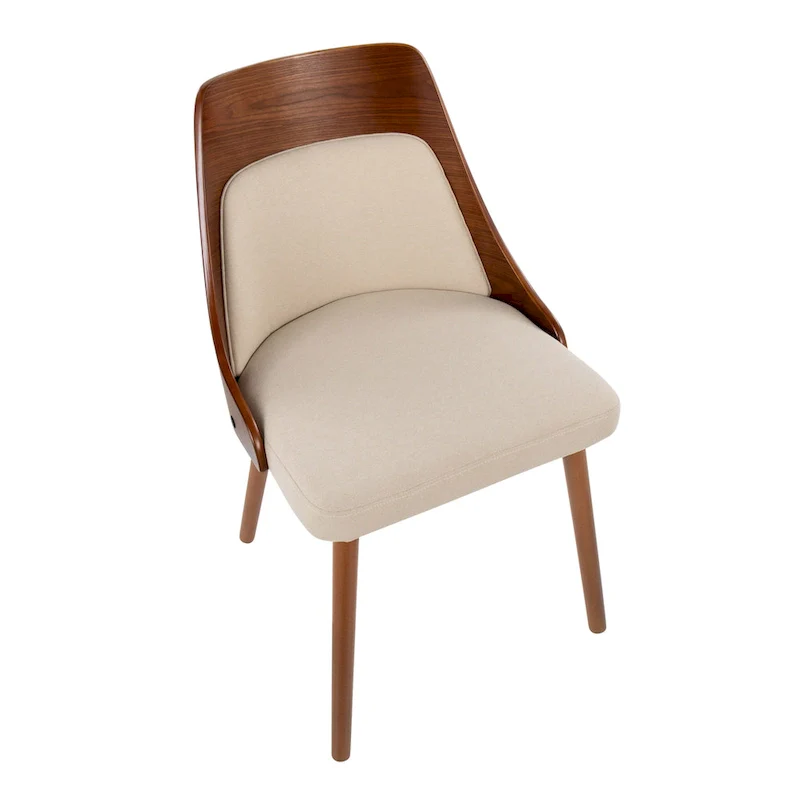 Vallemala Mid-Century Chair with Tapered Wood Legs - Set of 2