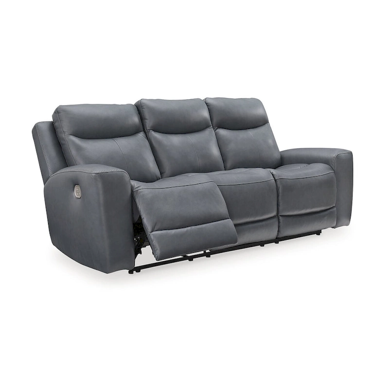 Signature Design by Ashley Mindanao Steel Power Reclining Sofa - 89W x 42D x 43H