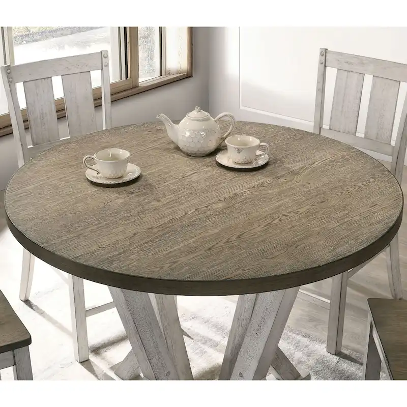Theile Ash Brown 48-inch Round Counter Height Table by Furniture of America