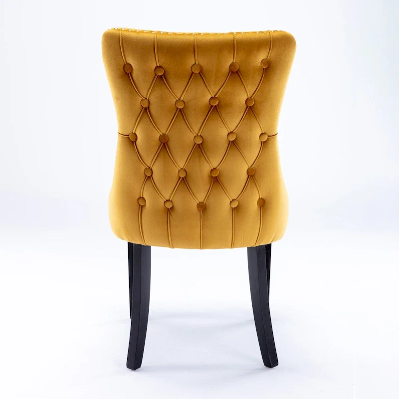 A&A Furniture Upholstered Wing-Back Dining Chair