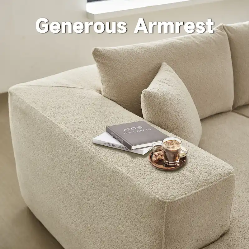 HOOOWOOO Modern L-shaped Modular Sectional Sofa with Chaise