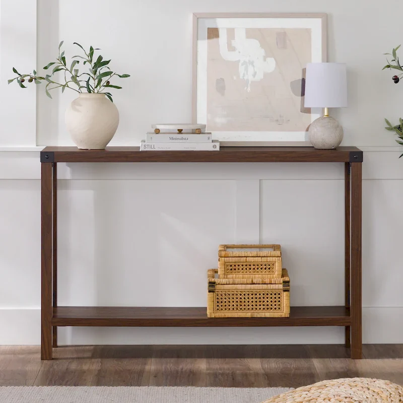 46-Inch X-Frame Farmhouse Entry Table