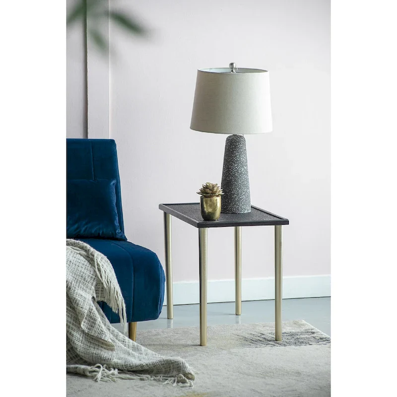 Two Tone Nesting Side Tables - Black/Gold