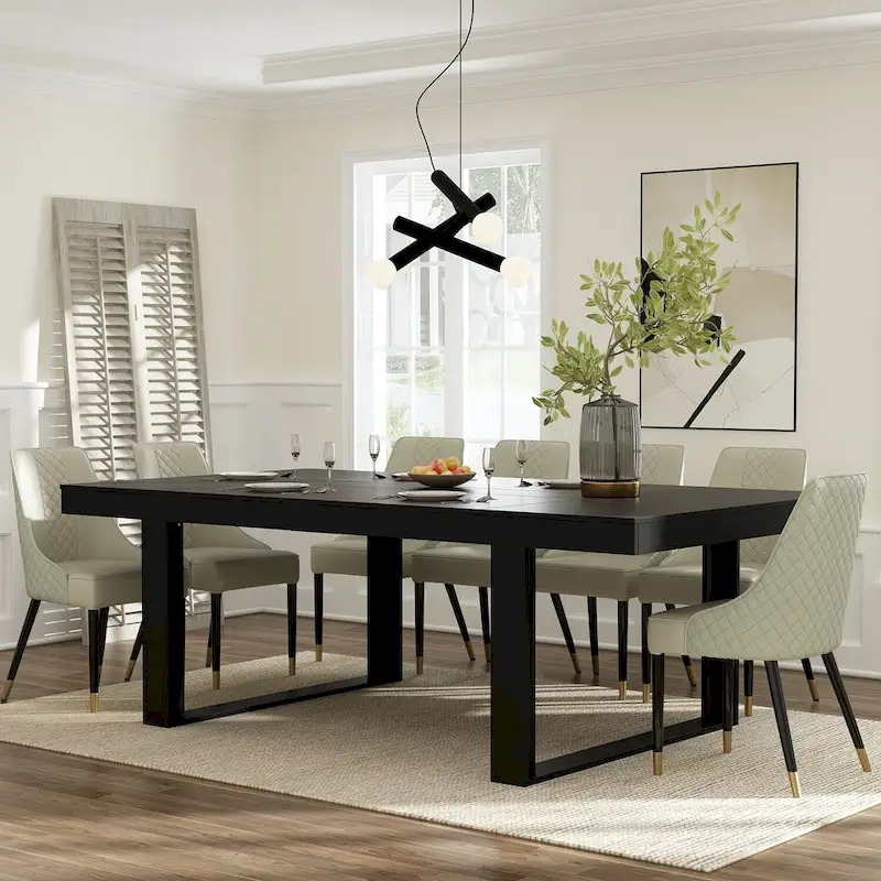 Business Furniture 86.6W x 47.2D Conference Table with Wood Base Desk