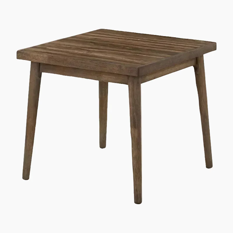 Mid-Century Walnut Solid Wood 24-Inch Side Table