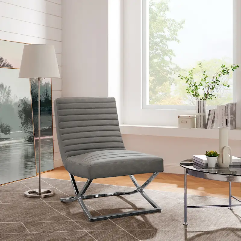 Art Leon Retro Armless Leather Chair