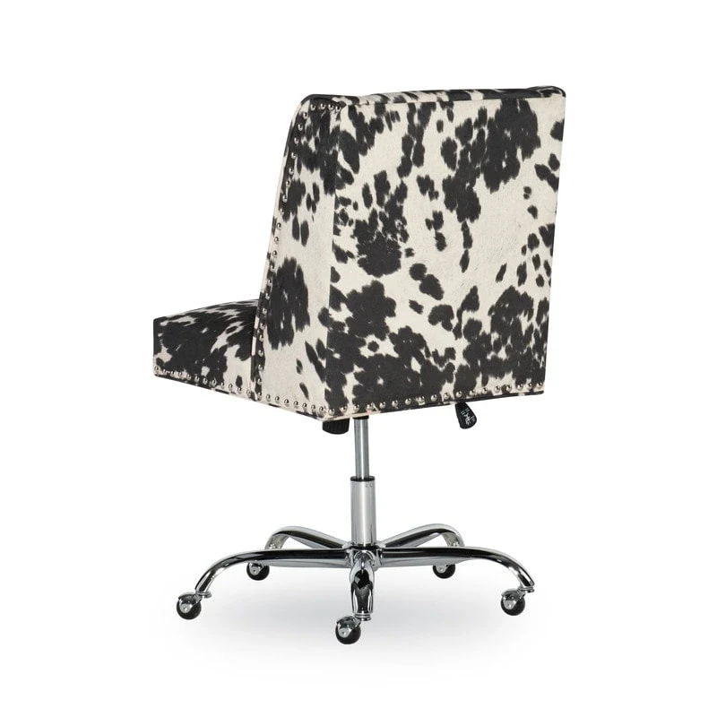 Violet Cow Print Office Chair