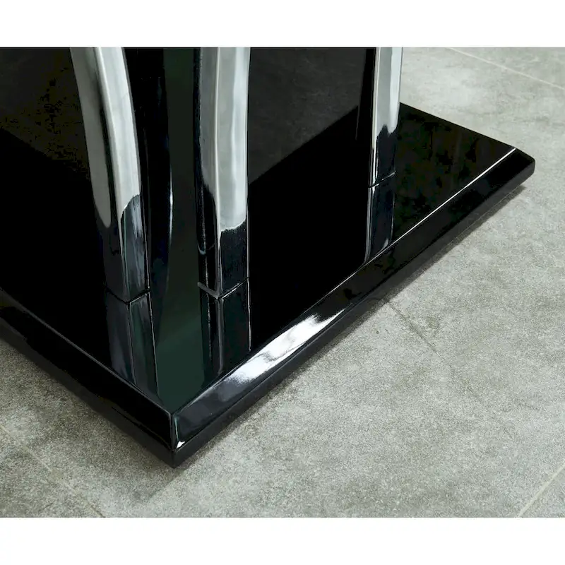 Modern 47-inch Glass Top 1-Shelf Coffee Table