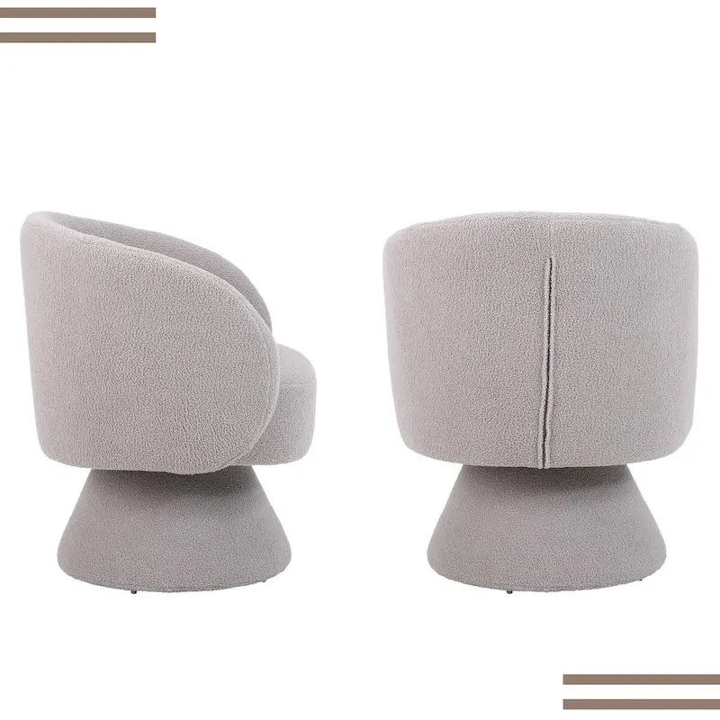 Upholstered Swivel Armchair (Set of 2)