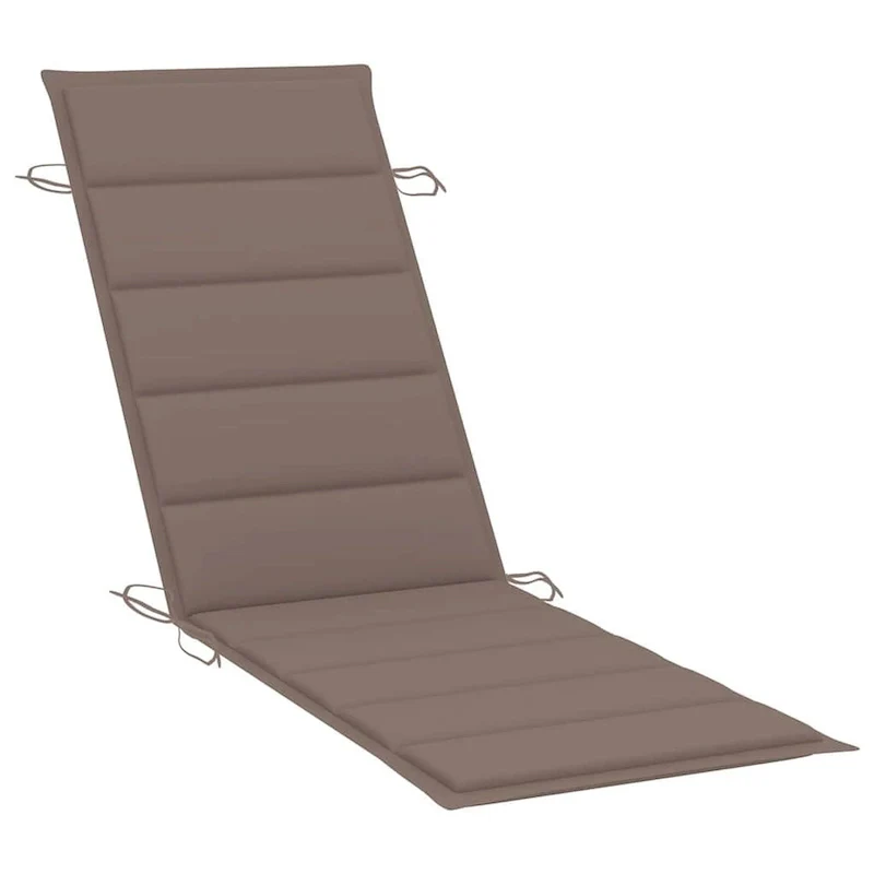 vidaXL Patio Sun Lounger with Cushion Solid Acacia Wood - 72.4 x 21.7 x 25.2