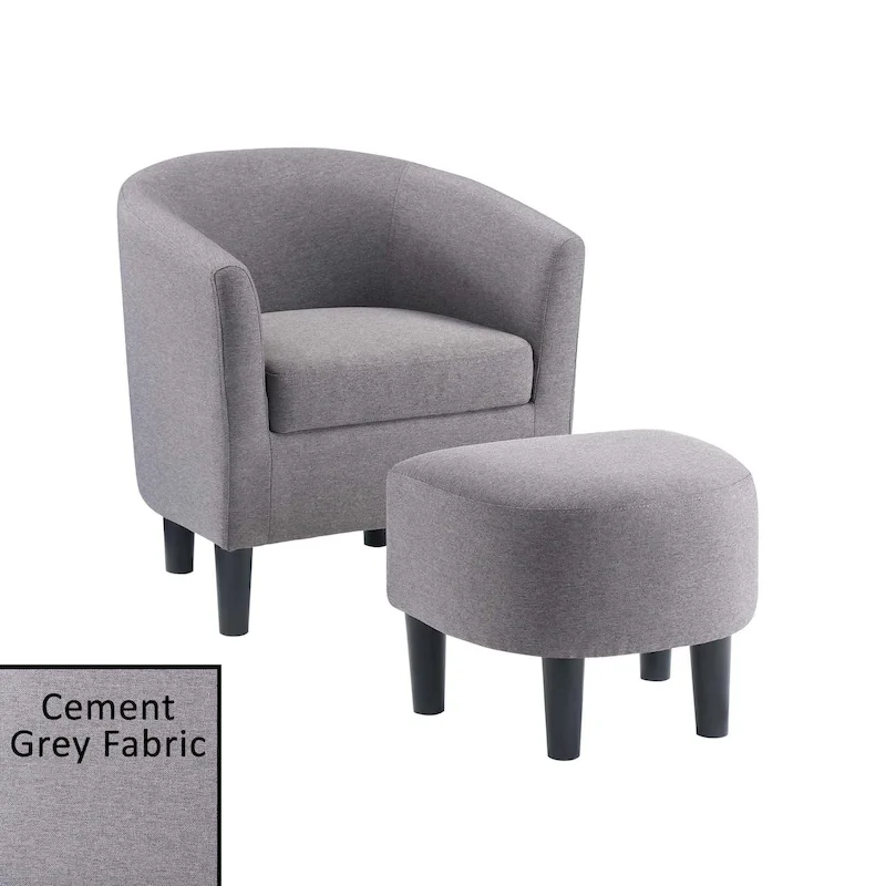 Convenience Concepts Take a Seat Churchill Accent Chair with Ottoman