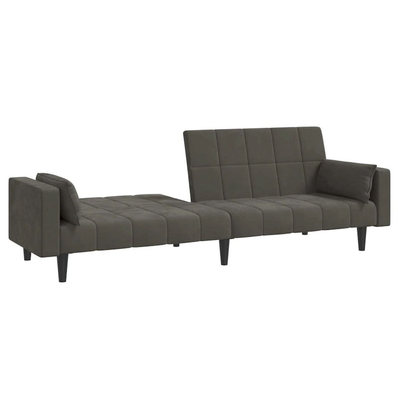 vidaXL 2-Seater Sofa Bed Upholstered Convertible Sleeper Sofa Couch Velvet - 86.6  x 33.3  x 27.2