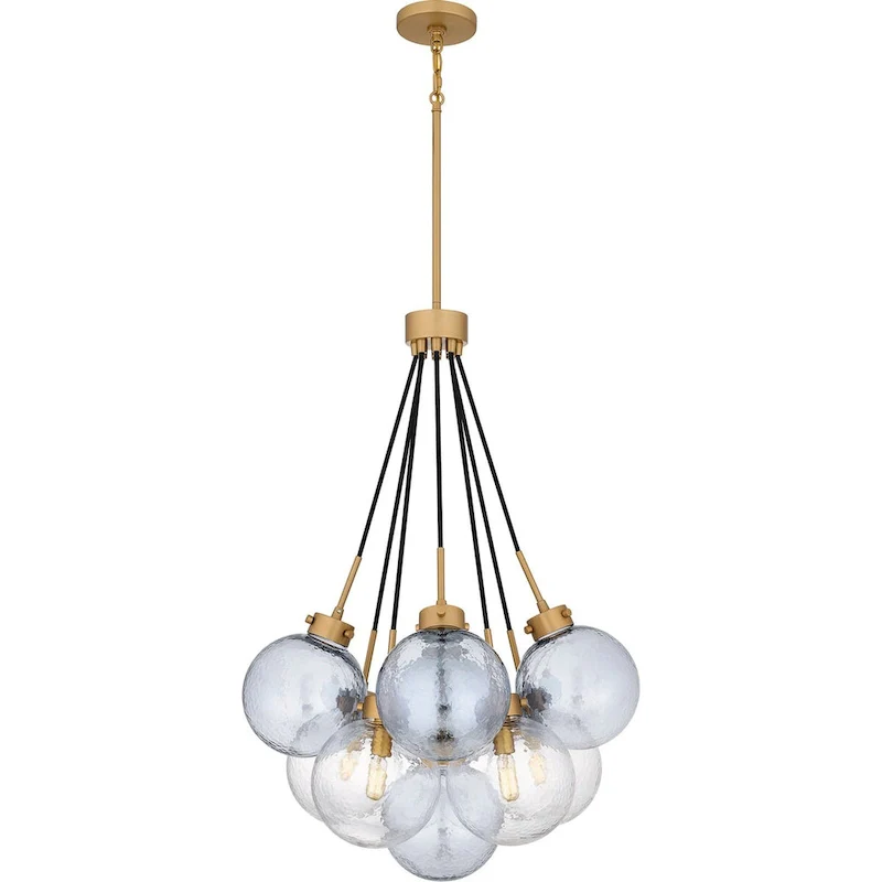 Soiree 4-Light Brushed Weathered Brass Pendant Light