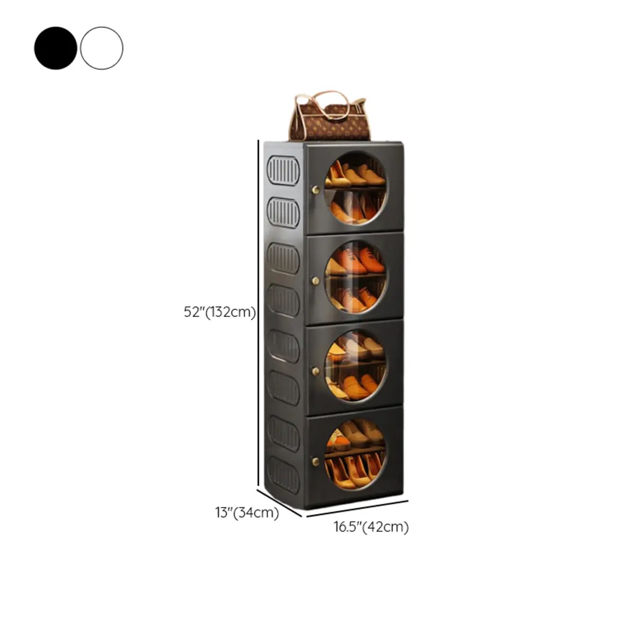 Space-efficient Modern Foldable White Plastic Shoe Cabinet