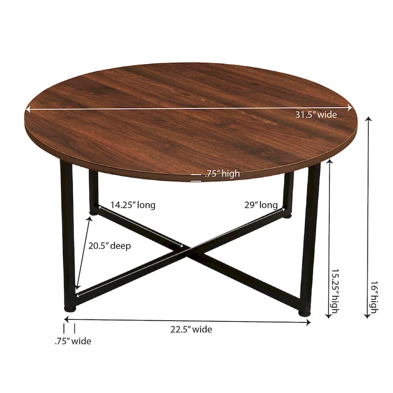 Household Essentials Round Coffee Table - 31.5