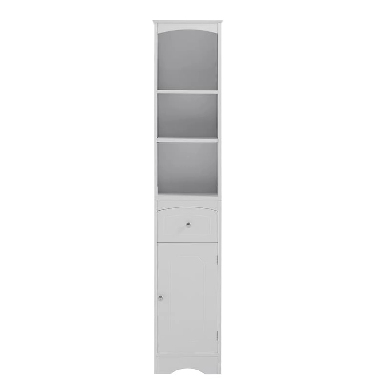 72 Bathroom Tall Cabinet with Drawer and 5 Adjustable Shelves