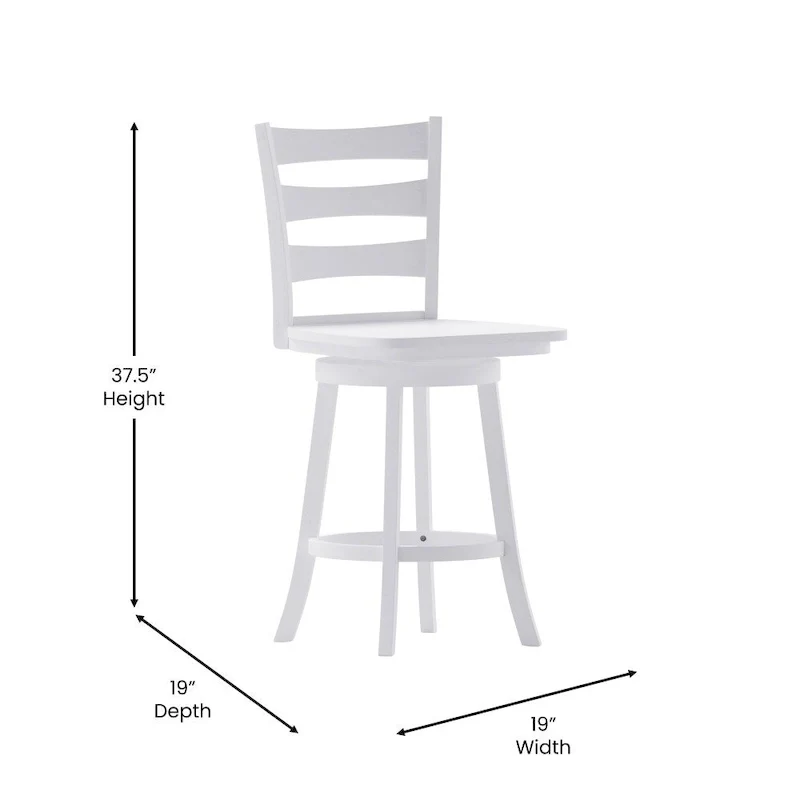Commercial Wooden Swivel Counter Height Stool