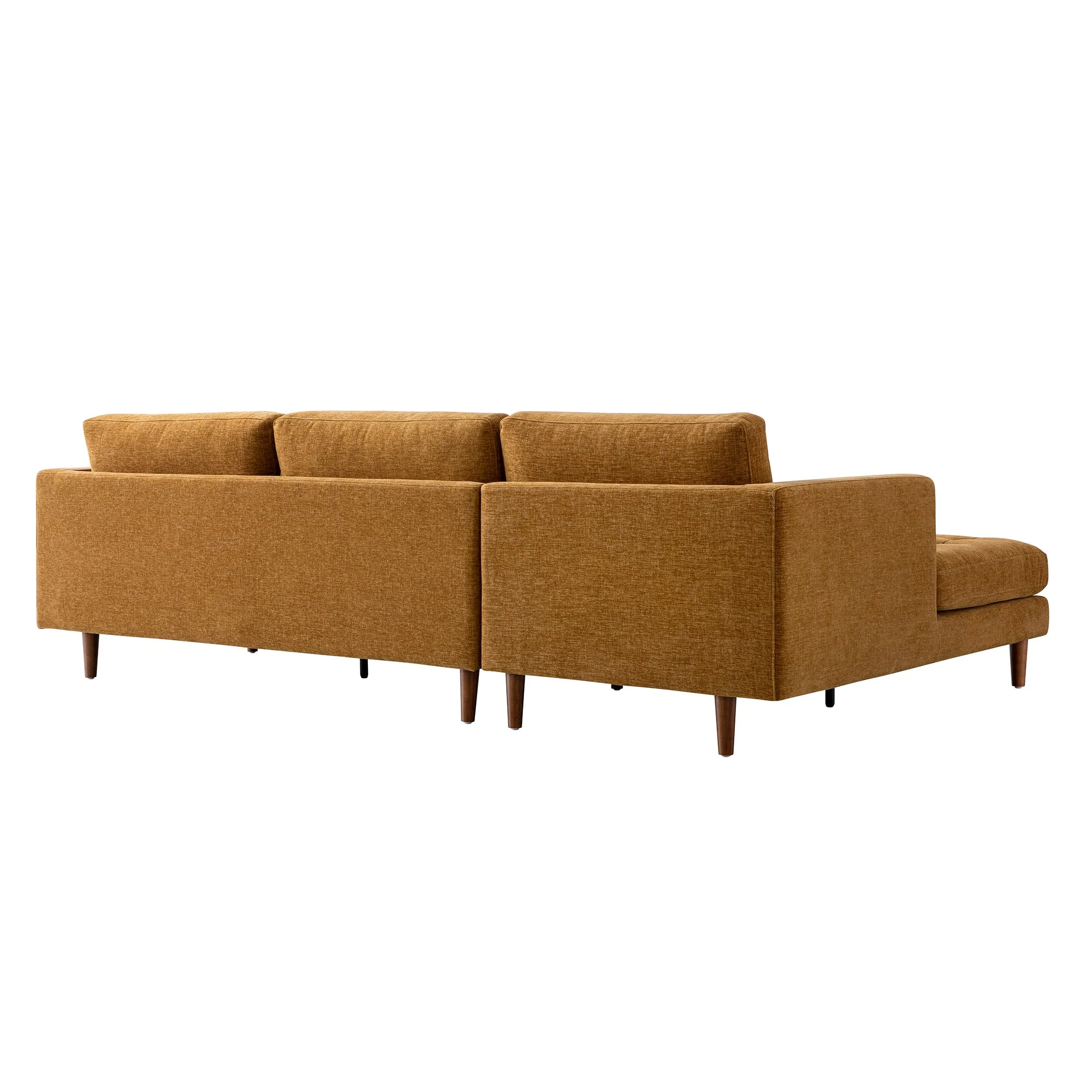 Spiced Honey Chenille Grand 4-Seater Chaise End Sofa, Left Hand Facing