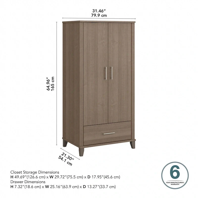 Somerset Large Armoire Cabinet by Bush Furniture