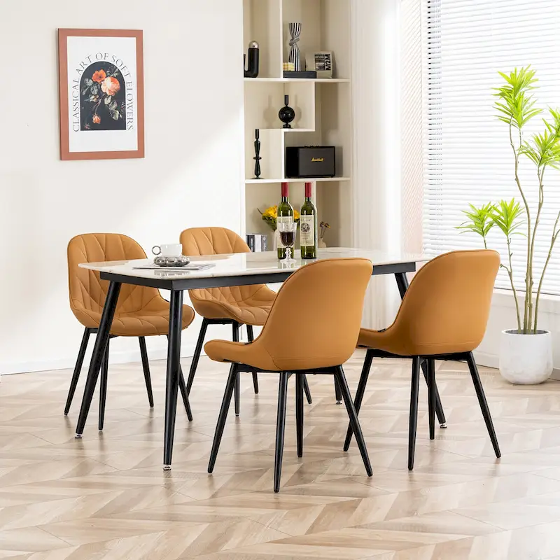 Upholstered Dining Chairs Set of 2 Modern Kitchen Chairs