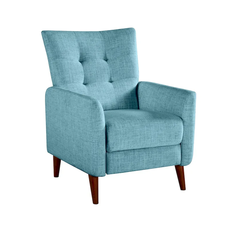 Modern Manual Recliner with Solid Wooden Legs