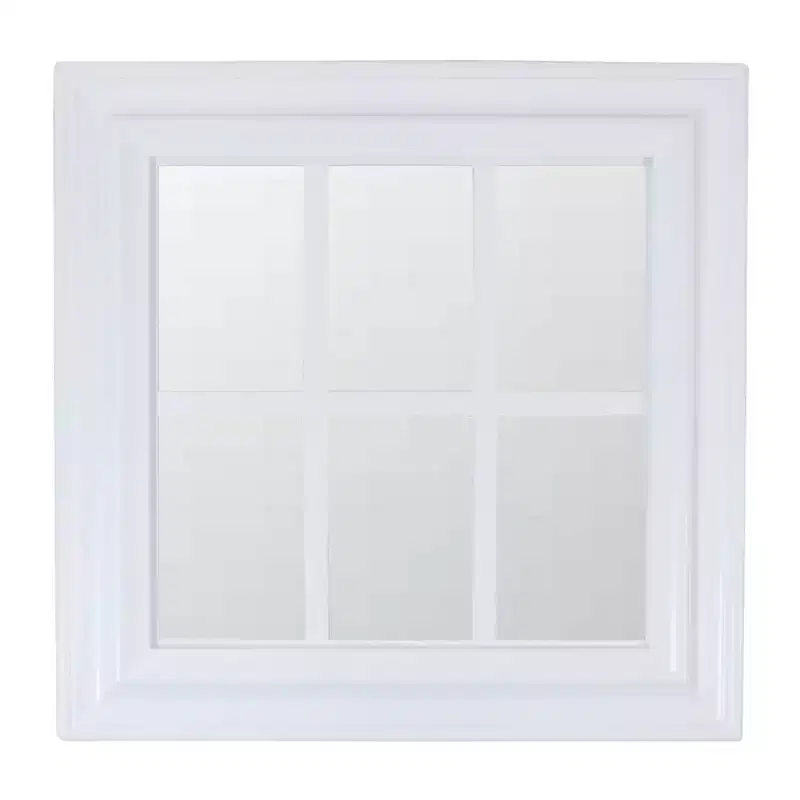 Northlight Mullions Windowpane Square Wall Mirror - 16.5 - White