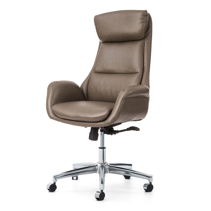 Modern High-Back Leatherette Adjustable Swivel Executive Office Chair by Glitzhome