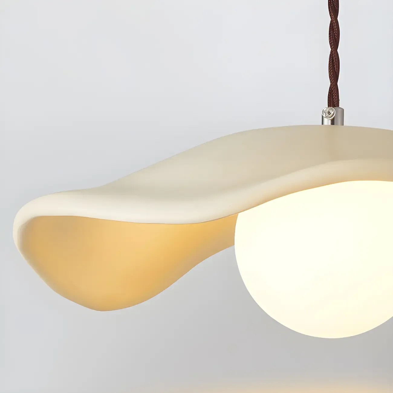 Modern Resin Green Saucer Pendant Light Kitchen