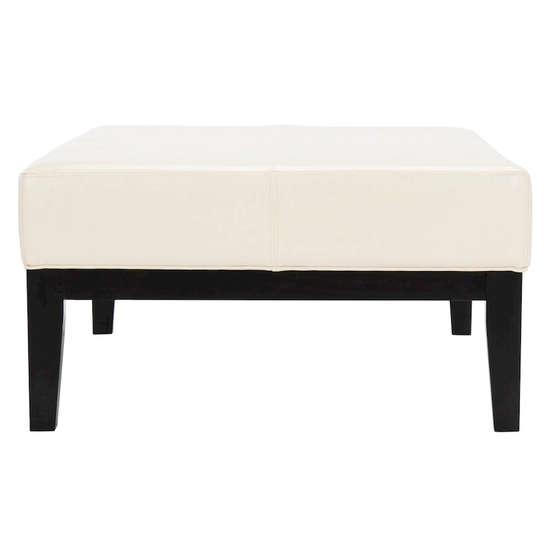 SAFAVIEH Tonja Brown Bicast Leather Rectangle Ottoman