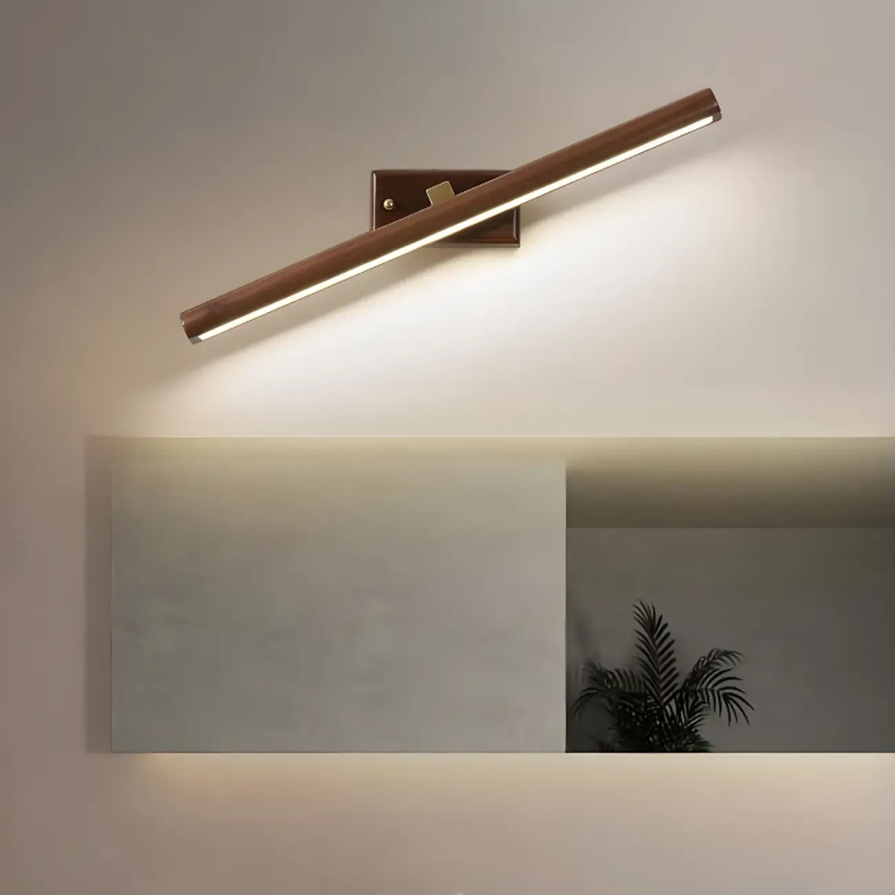 Modern Wood LED Vanity Light Fixture with Rotable Design