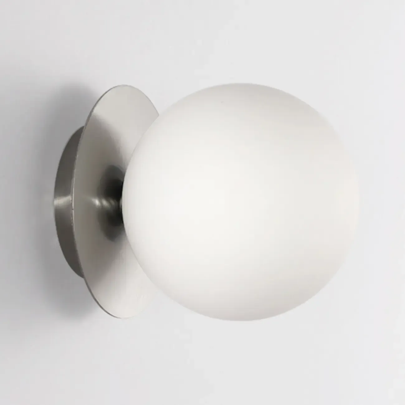 Modern Frosted Glass White Globe Round Wall Sconce