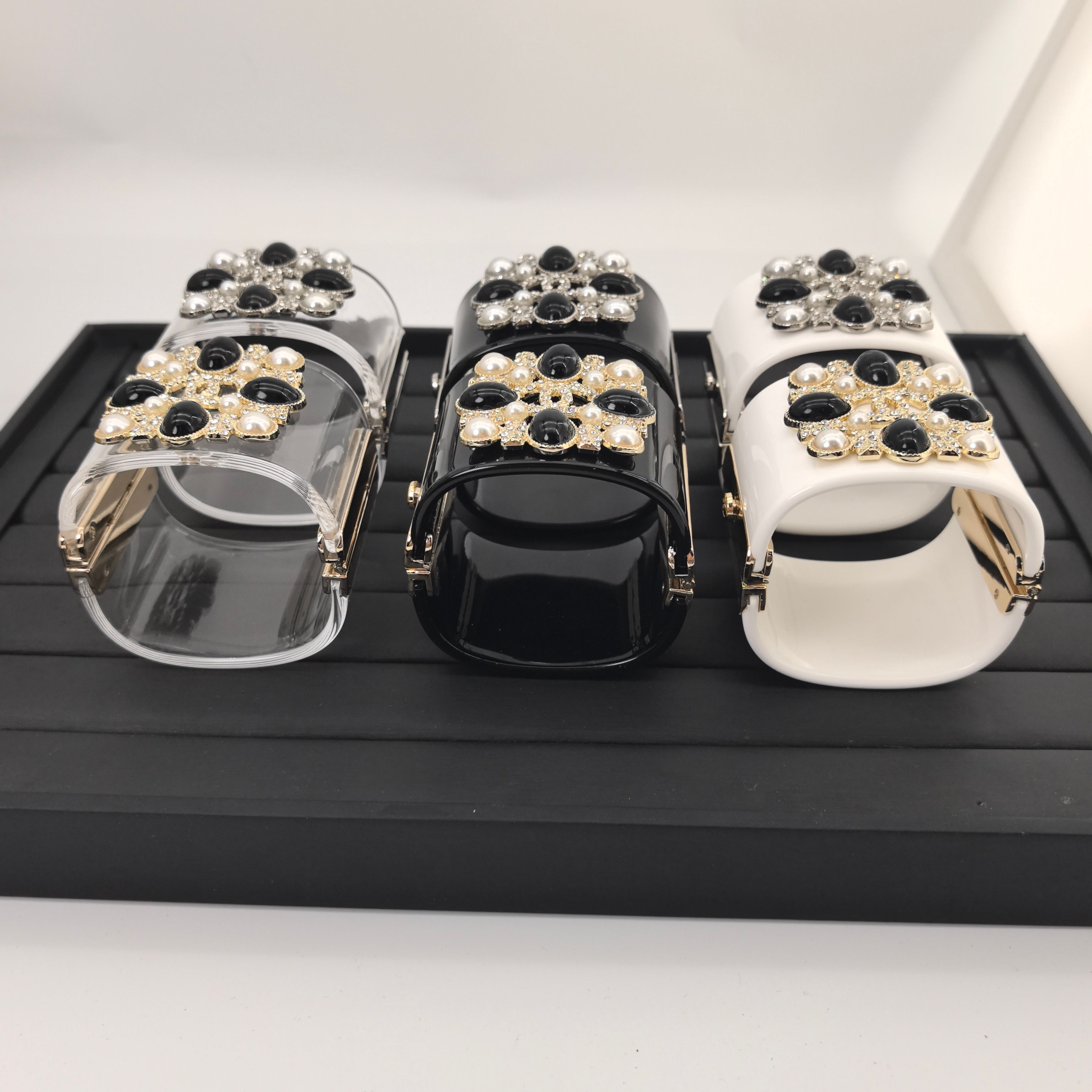 CCS158 Chanel Large acrylic bracelet - ccjewelryacc